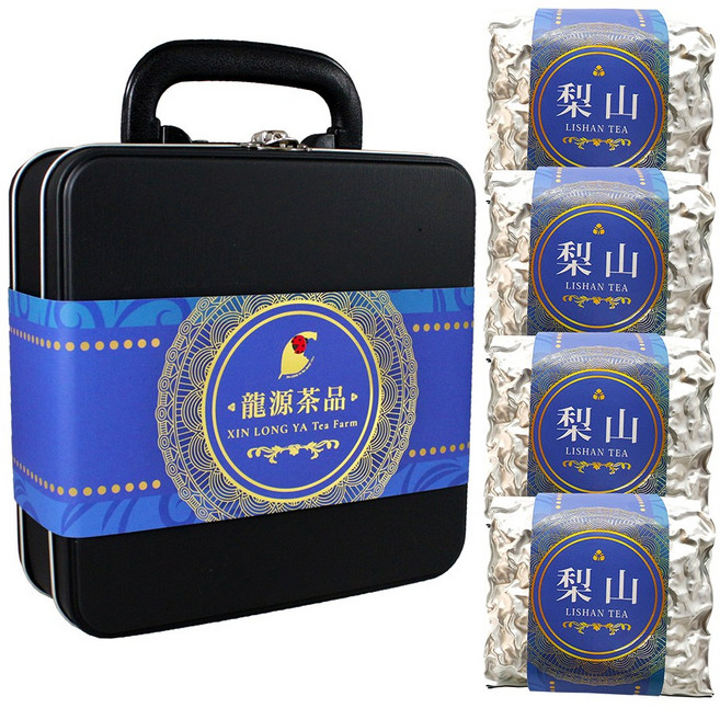 龍源茶品 典藏手提鐵盒 烏龍茶葉禮盒 4包入組, 50g, 1個, 4個裝