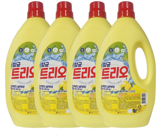 애경 항균 트리오 주방세제 본품, 4개