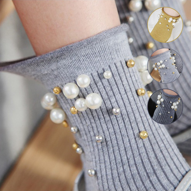 오릴리 쥬얼리 진주 펄삭스 양말 3종 1세트