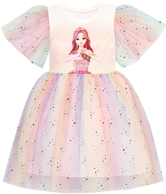 시크릿쥬쥬 여아용 보우 5부 샤 원피스