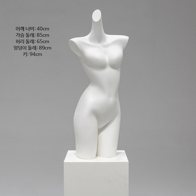 속옷 의류용 플라스틱 상반신 마네킹 브래지어 팬티 진열 촬영 연습용 디스플레이용 바디 모델, 1개, 은백색 반신(족한 끝)