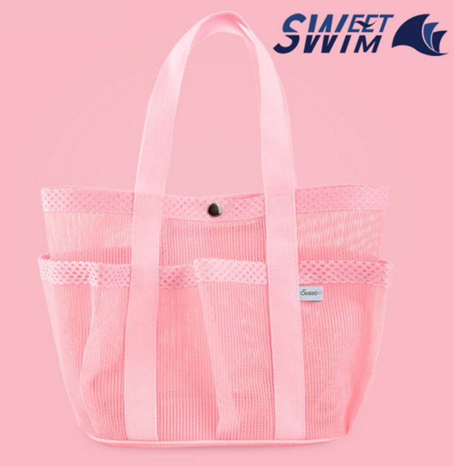 스윗스윔 STS-1905 망사 복주머니 가방(소프트핑크-Single), STS-1905 복주머니(소프트핑크-Single), 기본