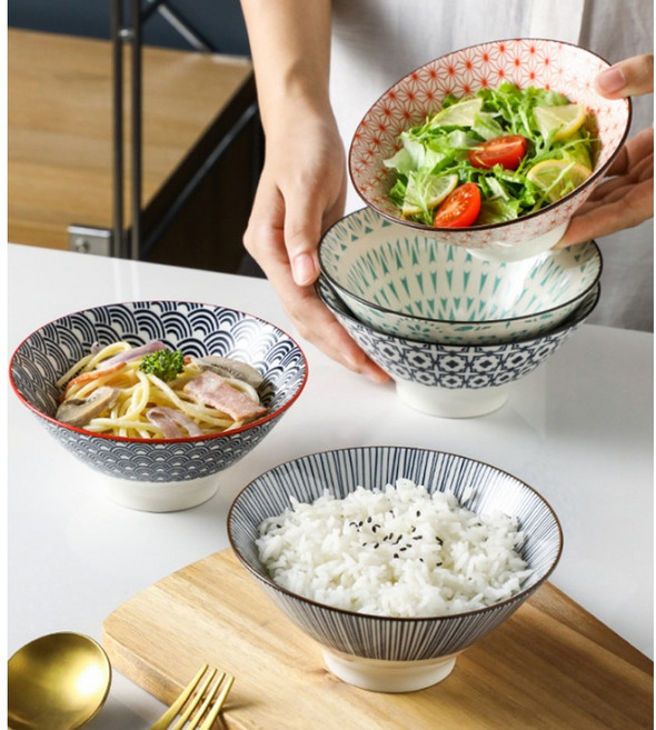 1+1 예쁜 일본풍 라면 우동 국 면기 그릇 식기, M5, M3