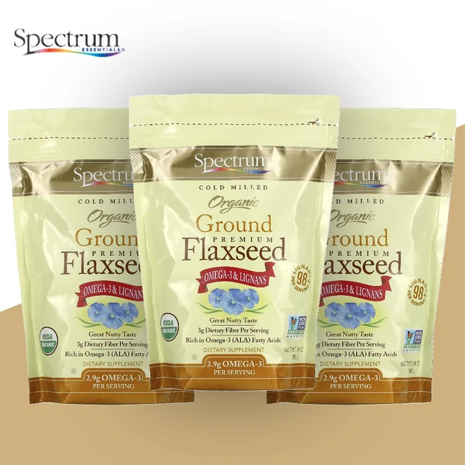 스펙트럼 그라운드 프리미엄 플렉스 플랙스 씨드 시드 396g 3개 - 쿠팡