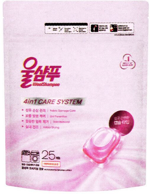 울샴푸 오리지널 캡슐세제, 25개입, 1개