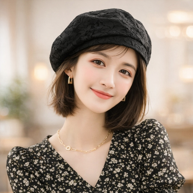 SODAM 화요일 베레모 빵모자 봄 여름 여성모자