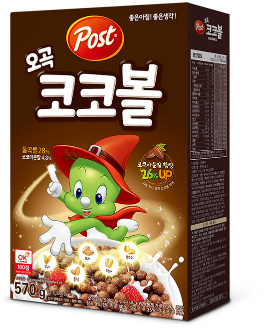 포스트 오곡코코볼 570g, 1개
