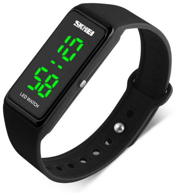 SKM LED남성남자여자 남여공용 중고등학생 스포츠 수능 전자우레탄밴드 밴드형 전자손목시계