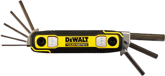 디월트공식대리점 접이식 육각 렌치 터프시리즈 폴딩 다용도 휴대용 포켓 6각 렌치세트 8pcs mm규격 DWHT70267, 1개