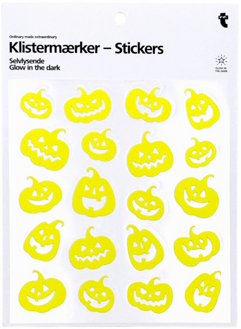플라잉타이거 코펜하겐 호박 유령 야광 스티커 할로윈 유로커머스, 1개, 혼합