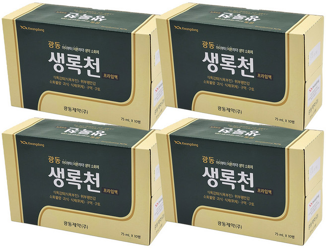 [약국정품] 생록천 프라임액 75미리 Kwangdong 생록천 광동, 40개, 75ml