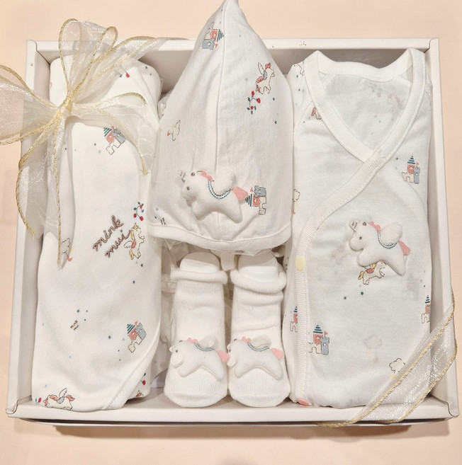 밍크뮤 WH캐슬코니뱀부배내저고리출산4종세트 36170-000-01출산4종세트 188614