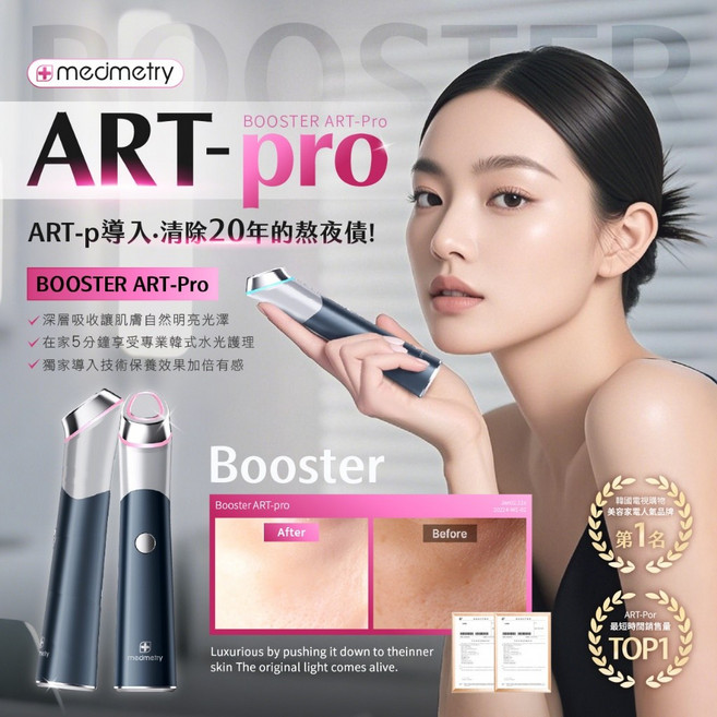 Medimetry ART-pro 美容儀 導入淨除肌膚暗沉, 1個, 藍色