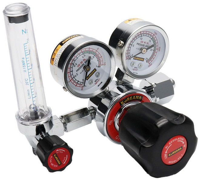 코리아나 질소 가스 게이지 조정기 레귤레이터 N2 압력 조절기 감압기 KID6971, KX-7 코리아나 N2 조정기, 1개