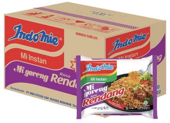 ( indomie 4) rendang, mi indonesia rendang