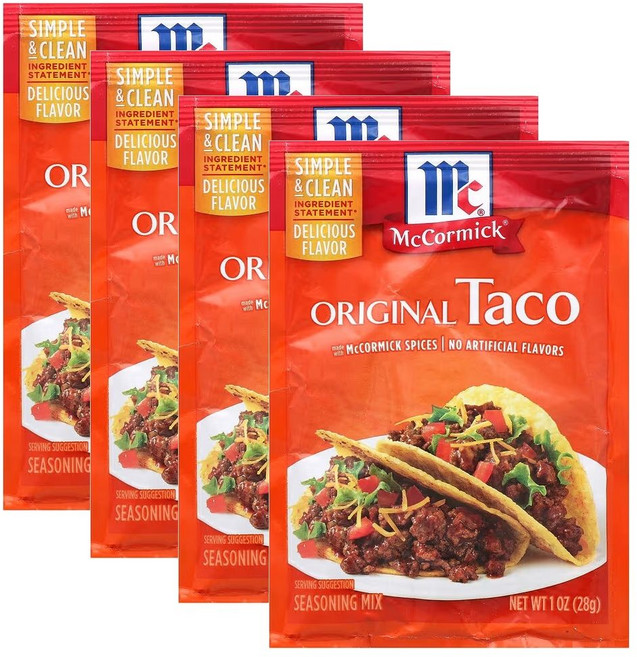 맥코믹 오리지널 타코 시즈닝 믹스 28g 4팩, 1개