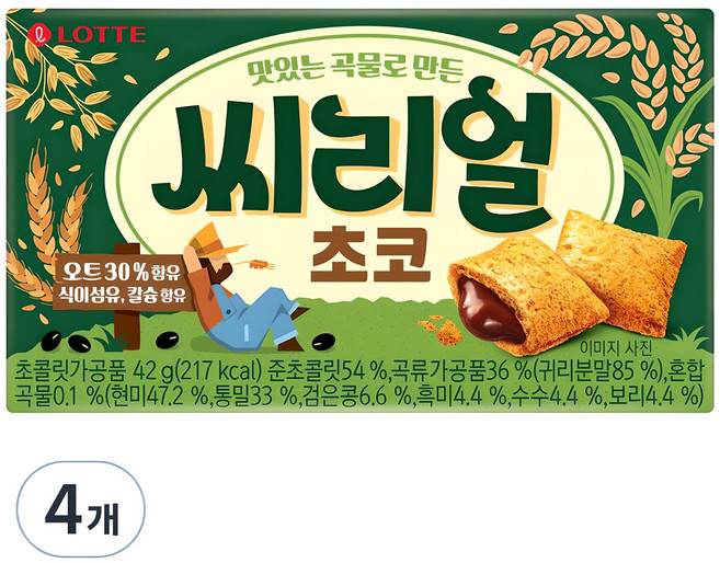 씨리얼 초코, 42g, 4개