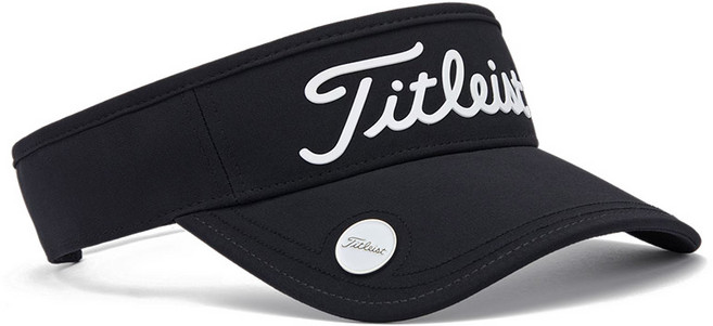 타이틀리스트 플레이어스 볼마커 바이저 TH25VPBMK 썬캡 아쿠쉬네트코리아 정품, 블랙/화이트, 1개