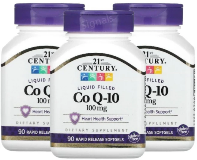 21st Century 21세기 센트리 액상 코큐텐 CoQ-10 100mg, 3개, 90정 - 쿠팡