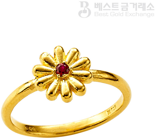 베스트금거래소 24K 순금 데이지 반지 3.75g