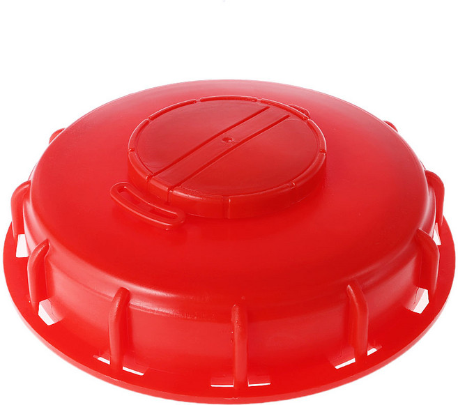 275-330 갤런 IBC 토트 탱크 커버 뚜껑 뚜껑 캡 163mm 숨막힘 뚜껑, 빨간., 1개