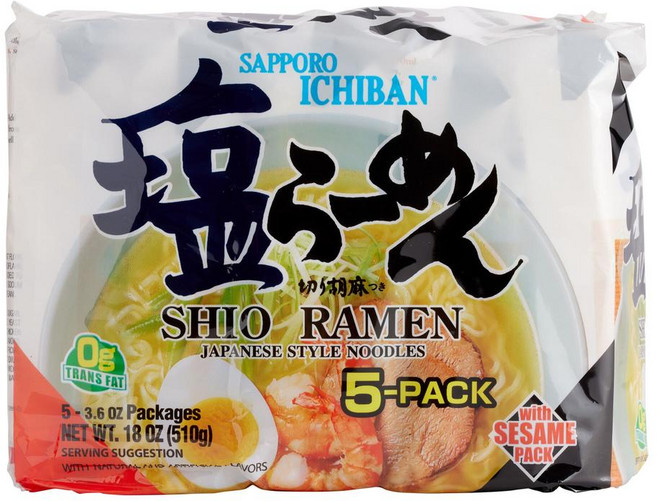 Sapporo 삿포로 이치방 솔트 라면 누들 수프 5개입, 2개