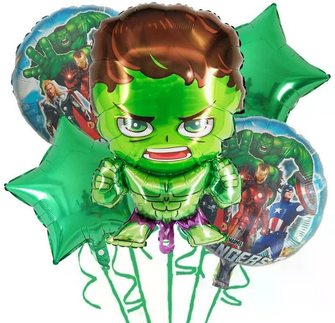 만화 어벤져스 테마 다리미 맨 캡틴 아메리카 스파이더 헐크 풍선 세트 생일 파티 장식 용품 에어 글로보, CHINA, as the picture, as the picture3