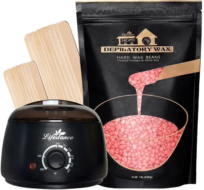 라이프스탠스 셀프 왁싱 워머킷 하드왁스 + 스파츌라 20개 + 워머기, 450g, 1세트