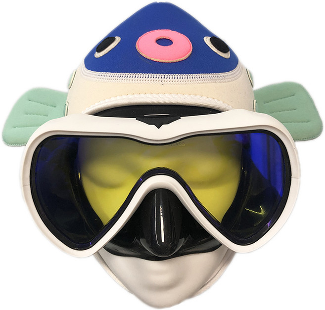 HYDRONE 카툰 스타일 다이빙 후드 3mm 네오프렌 스쿠버 다이빙 후드 스쿠버 헤드 커버 다이빙 캡 서핑 열 후드 프리다이빙 캡 수중 사진 스노클링 수영용, 복어