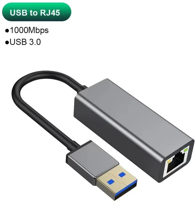 1000Mbps USB 이더넷 어댑터 타입 C 허브 3.0 네트워크 카드 to RJ45 기가비트 맥북 노트북 컴퓨터용, 04 USB 3.0 RJ45, 1개, USB 3.0 HUB
