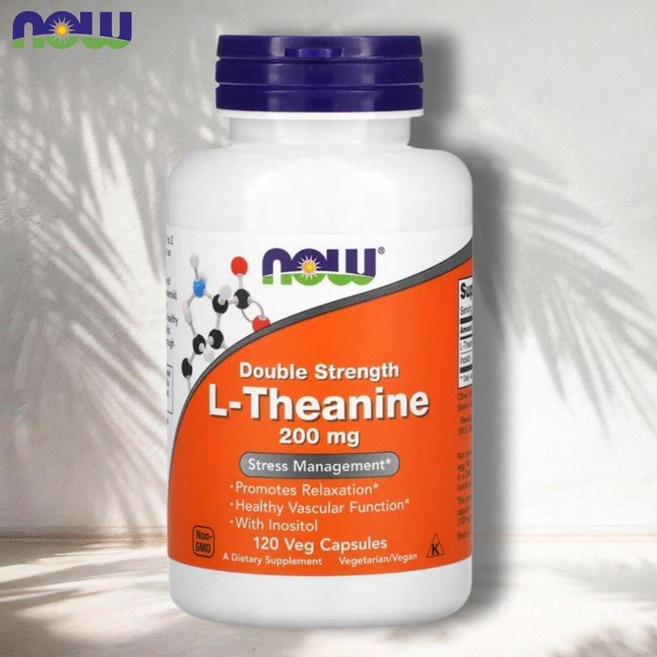 나우 더블스트렝스 L 테아닌 200mg 120캡슐 엘 녹차 이노시톨, 120정, 1개