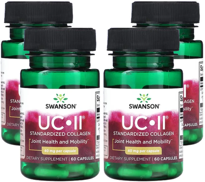 스완슨 UC-II 표준화 콜라겐 40mg 캡슐 60정, 4개 - 쿠팡