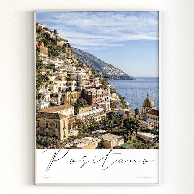 [아트밀] 쉼이 있는 여행사진 액자 90종 - 59 포지타노, 3 (중대형) A2액자_우드브라운