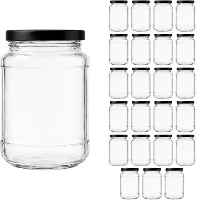 공병상회 과립490 유리병 + 러그캡/블랙 430ml, 24개