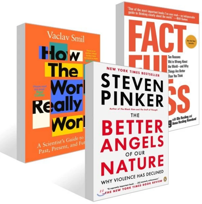 [빌 게이츠의 인생 책] The Better Angels of Our Nature + Factfulness + How the World Really Works 세트, Penguin Books - 쿠팡