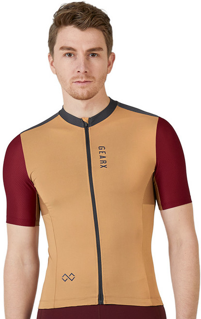 기어엑스 싸이클웨어C 반팔라운드 05-2 남성 베이지버건디