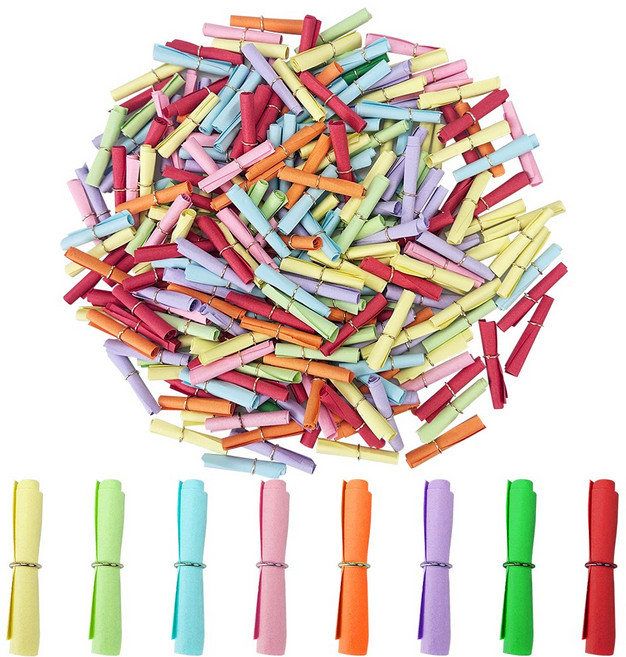 240pcs 마리편지 손편지 소원지 종이 손편지 DIY 파티 선물 발렌타인 데이 위시 보틀로 사용 가능 (믹스 컬러)