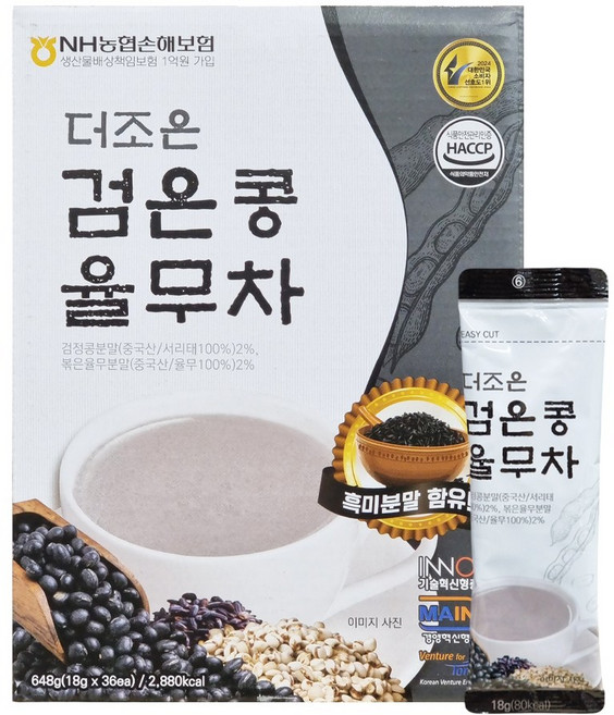 더존건강 더조은 검은콩 율무차, 1개, 36개입, 18g