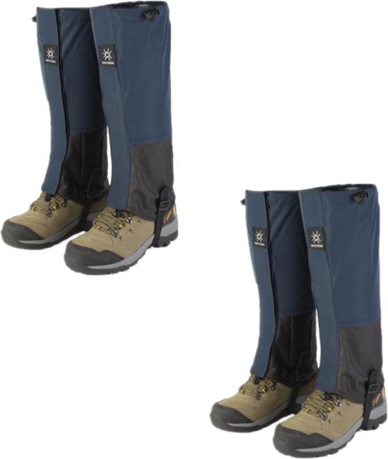 사계절 등산 롱 스패츠 방수 방풍 발토시 트래킹 2P, 네이비