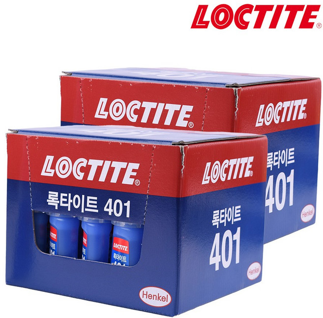 록타이트 401 순간접착제 20g 목재용 플라스틱용 유리용 강력, 50개