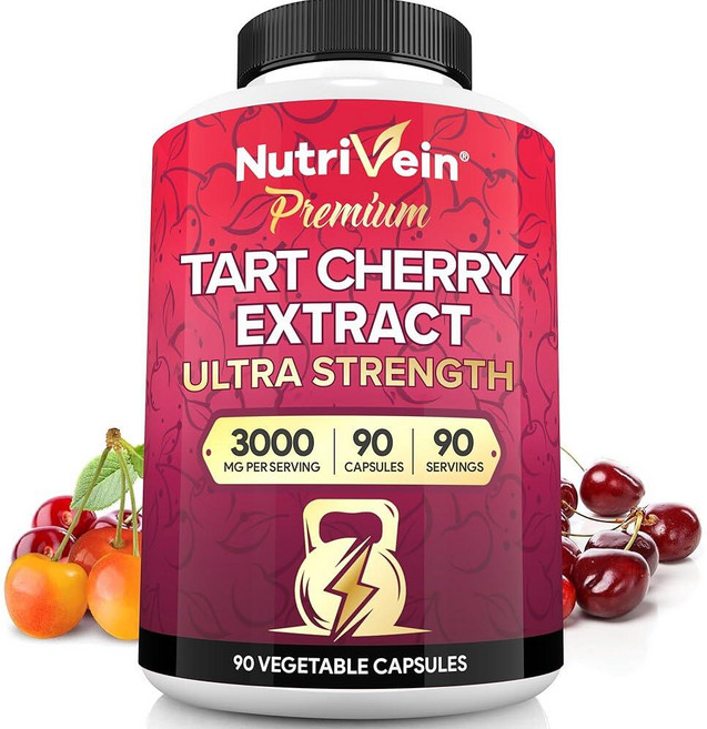 뉴트리베인 타트체리 3000mg 90비건캡슐 샐러리+빌베리, 90정, 1개