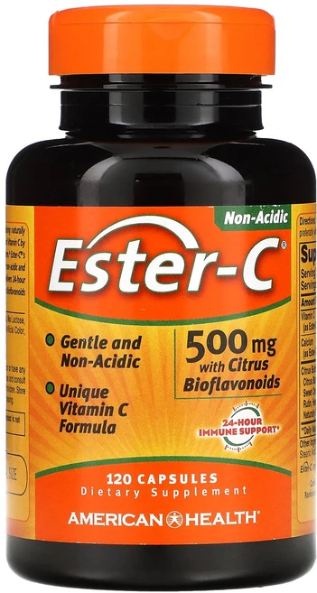 American Health 시트러스 바이오플라보노이드 함유 에스터-C 1000mg 캡슐 120정(캡슐 1정당 500mg), American Health 시트러스 바..., 1개 - 쿠팡