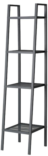 이케아 LERBERG 레르베리 철제 선반 4단 와이드 다용도 수납공간 진열대, 다크그레이