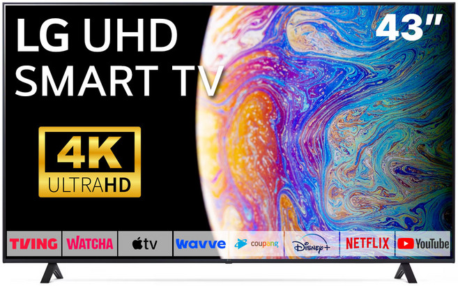 LG전자 43인치 TV 4K 울트라HD LED 스마트 티비 43UQ7070 미러링 넷플릭스 유튜브, 방문설치, 벽걸이형