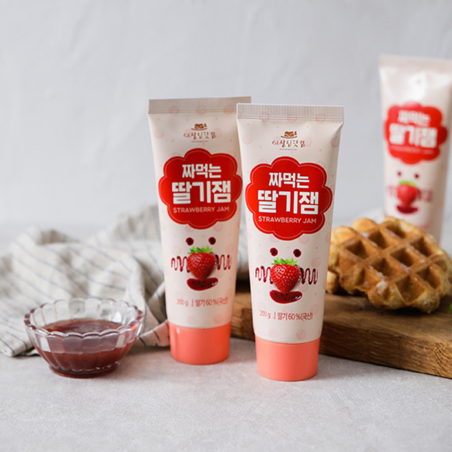 짜먹는 딸기잼, 200g, 3개