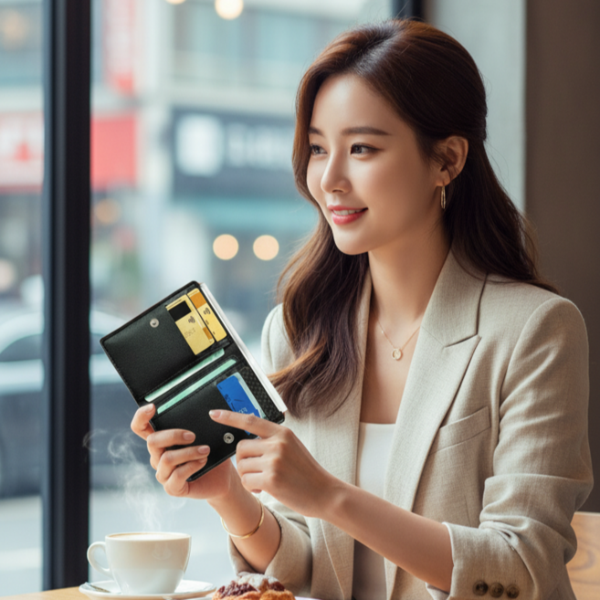 모어모먼트 카드지갑 명함 케이스 남자 여자 학생 카드 지갑