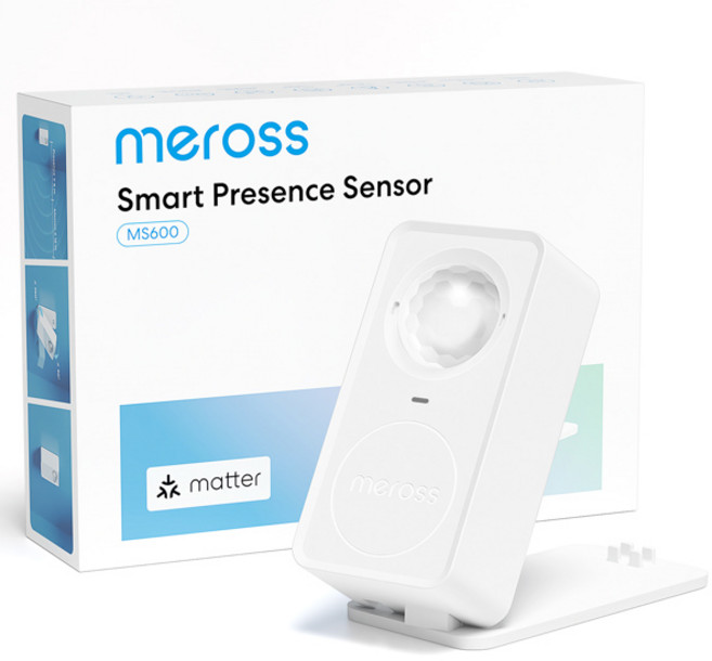 Meross EU/US Matter WiFi 인간 존재 센서 레이더 탐지기(스마트 홈용 휘도/거리 감지 포함), 02 1 PC -US Version