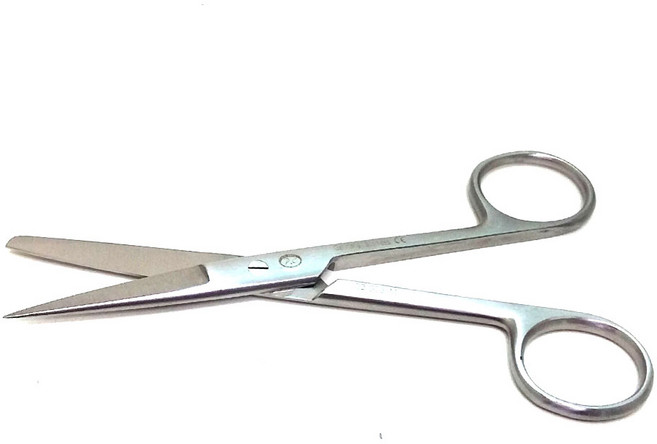 재사용 가능 수동식 의료용 외과가위 직 S/B 16cm | 스테인리스 수술용 가위, 1개