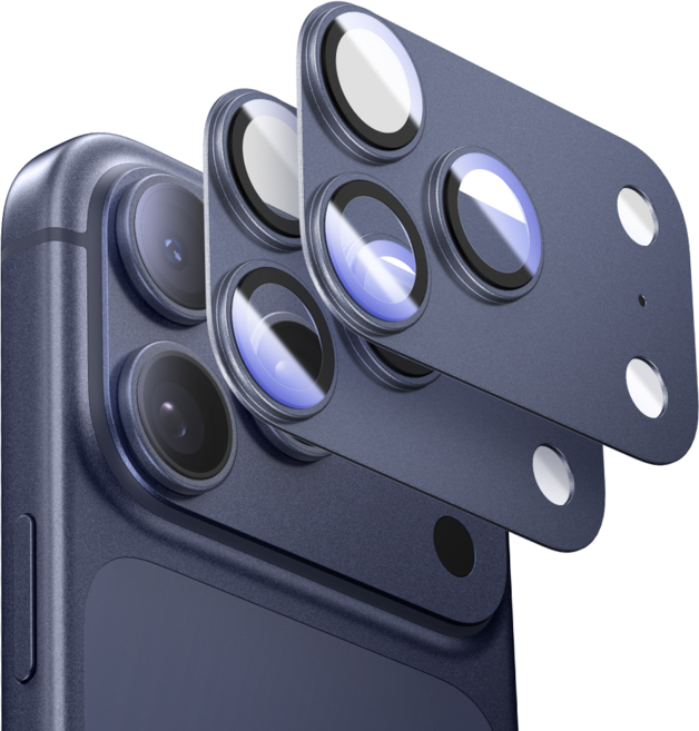 MAGIC JOHN 매직존 아이폰 빛번짐 방지 카메라 렌즈 보호필름 강화유리 비산방지 일체형 풀커버 2매입, 1세트