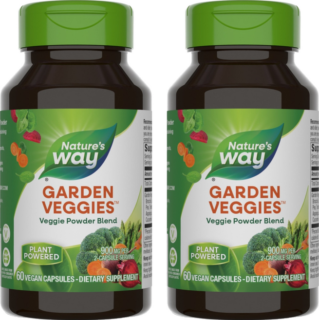 네이쳐스웨이 가든 베지 12 베지 블렌드 베지테리안 캡슐, 2개, 60정